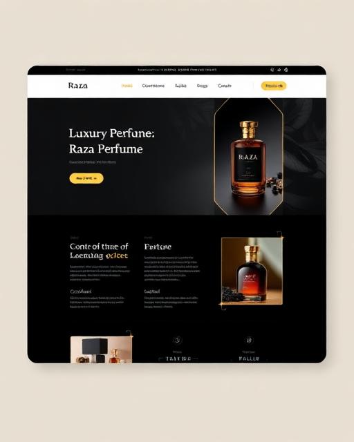 Raza Perfume website by Tushar Chandane